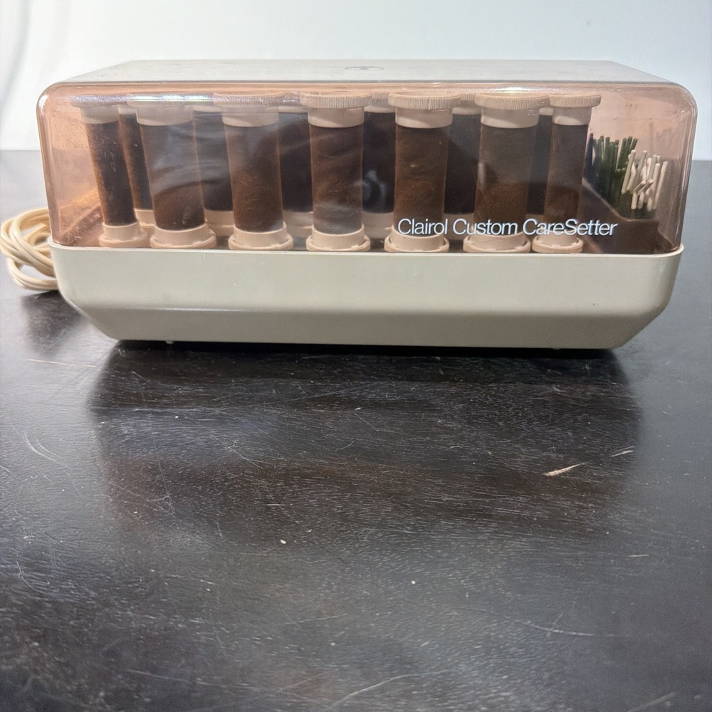 Clairol Custom Care Setter KF-20 Hot Rollers Curlers Clips Complete Tested